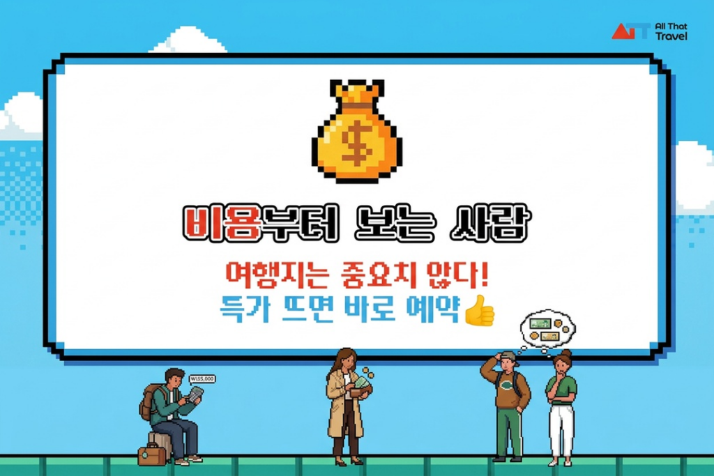 여행 비용 절약 스마트 여행 기획법 인포그래픽 올댓트래블 2026 코엑스 경비 절감 완전 가이드 공식 포스터